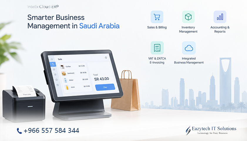 Best ERP and POS Software in Saudi Arabia | Intelix Cloud ERP erp software in kerala